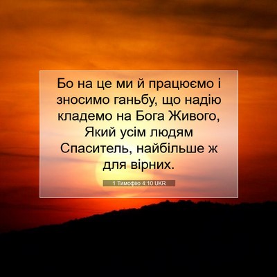 Picture 07 - 1 Тимофію 4:10 UKR - Бо на це ми й працюємо і - Bible Verse Picture