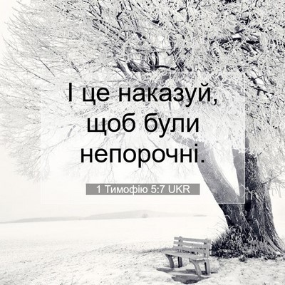 Picture 07 - 1 Тимофію 5:7 UKR - І це наказуй, щоб були - Bible Verse Picture