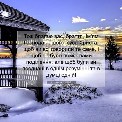 Picture 07 - 1 коринтян 1:10 UKR - Тож благаю вас, браття, - Bible Verse Picture
