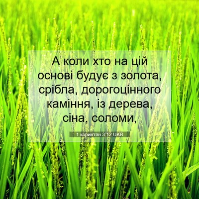 Picture 07 - 1 коринтян 3:12 UKR - А коли хто на цій основі - Bible Verse Picture