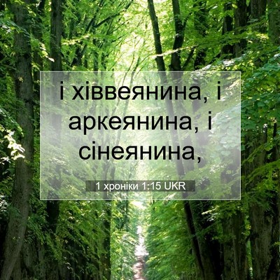 Picture 07 - 1 хроніки 1:15 UKR - і хіввеянина, і аркеянина, - Bible Verse Picture