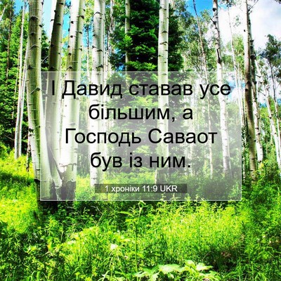Picture 07 - 1 хроніки 11:9 UKR - І Давид ставав усе більшим, - Bible Verse Picture
