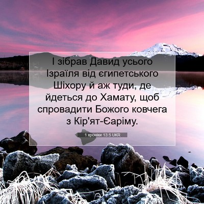 Picture 07 - 1 хроніки 13:5 UKR - І зібрав Давид усього - Bible Verse Picture