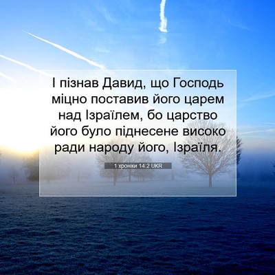 Picture 07 - 1 хроніки 14:2 UKR - І пізнав Давид, що Господь - Bible Verse Picture