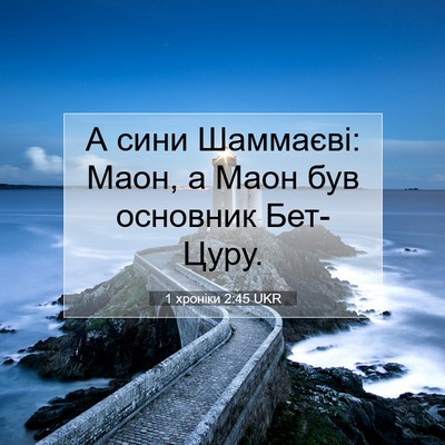 Picture 07 - 1 хроніки 2:45 UKR - А сини Шаммаєві: Маон, а - Bible Verse Picture