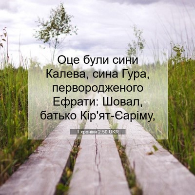 Picture 07 - 1 хроніки 2:50 UKR - Оце були сини Калева, сина - Bible Verse Picture