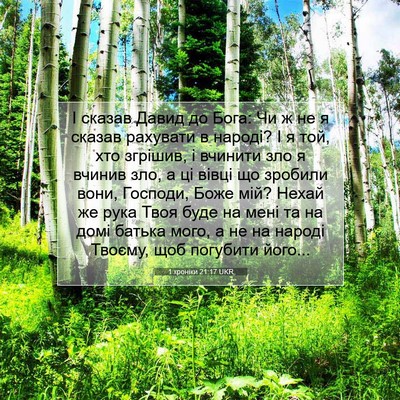 Picture 07 - 1 хроніки 21:17 UKR - І сказав Давид до Бога: Чи ж - Bible Verse Picture