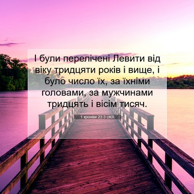 Picture 07 - 1 хроніки 23:3 UKR - І були перелічені Левити - Bible Verse Picture