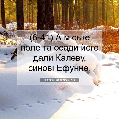 Picture 07 - 1 хроніки 6:56 UKR - (6-41) А міське поле та осади - Bible Verse Picture
