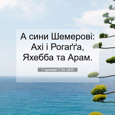 Picture 07 - 1 хроніки 7:34 UKR - А сини Шемерові: Ахі і - Bible Verse Picture