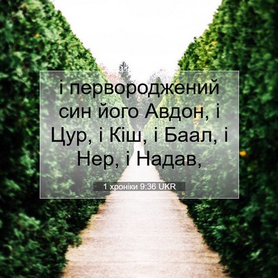 Picture 07 - 1 хроніки 9:36 UKR - і первороджений син його - Bible Verse Picture