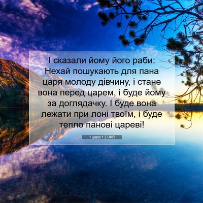 Picture 07 - 1 царів 1:2 UKR - І сказали йому його раби: - Bible Verse Picture