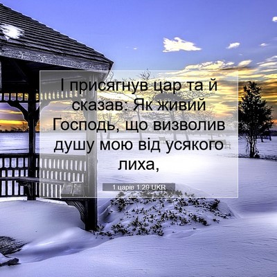 Picture 07 - 1 царів 1:29 UKR - І присягнув цар та й - Bible Verse Picture