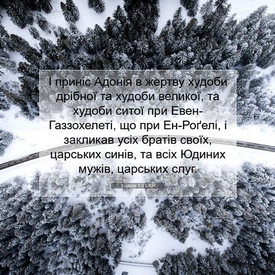 Picture 07 - 1 царів 1:9 UKR - І приніс Адонія в жертву - Bible Verse Picture
