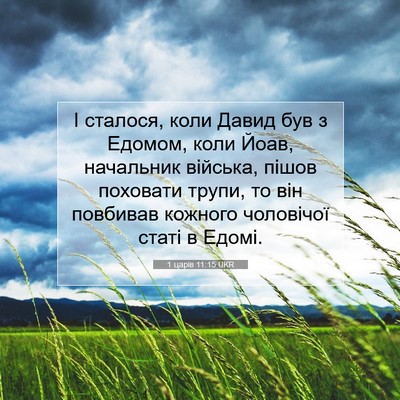 Picture 07 - 1 царів 11:15 UKR - І сталося, коли Давид був з - Bible Verse Picture