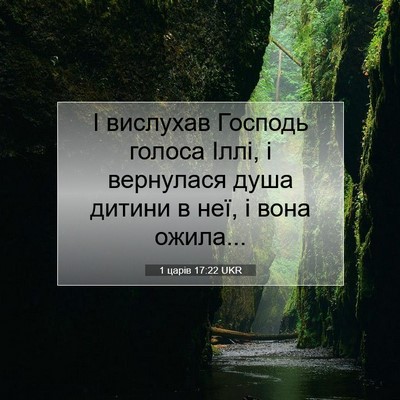 Picture 07 - 1 царів 17:22 UKR - І вислухав Господь голоса - Bible Verse Picture