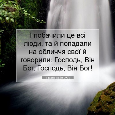 Picture 07 - 1 царів 18:39 UKR - І побачили це всі люди, та й - Bible Verse Picture