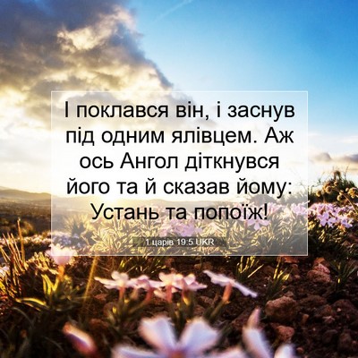 Picture 07 - 1 царів 19:5 UKR - І поклався він, і заснув - Bible Verse Picture