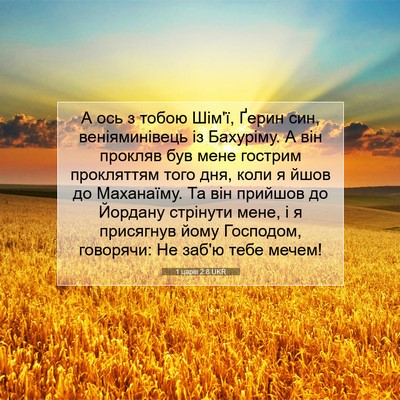 Picture 07 - 1 царів 2:8 UKR - А ось з тобою Шім'ї, Ґерин - Bible Verse Picture