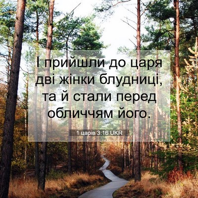 Picture 07 - 1 царів 3:16 UKR - І прийшли до царя дві жінки - Bible Verse Picture