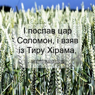 Picture 07 - 1 царів 7:13 UKR - І послав цар Соломон, і - Bible Verse Picture