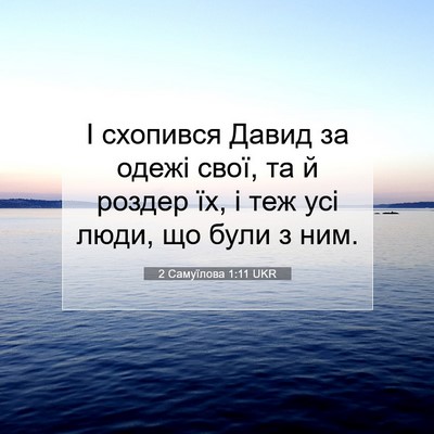 Picture 07 - 2 Самуїлова 1:11 UKR - І схопився Давид за одежі - Bible Verse Picture