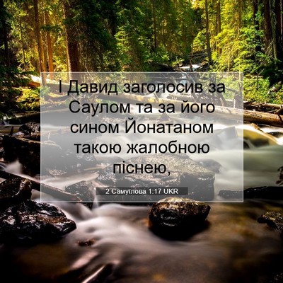 Picture 07 - 2 Самуїлова 1:17 UKR - І Давид заголосив за - Bible Verse Picture