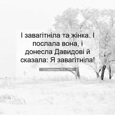 Picture 07 - 2 Самуїлова 11:5 UKR - І завагітніла та жінка. І - Bible Verse Picture