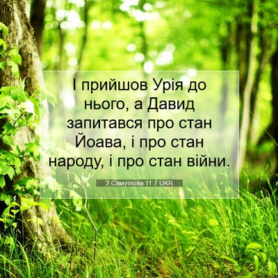 Picture 07 - 2 Самуїлова 11:7 UKR - І прийшов Урія до нього, а - Bible Verse Picture