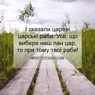 Picture 07 - 2 Самуїлова 15:15 UKR - І сказали цареві царські - Bible Verse Picture