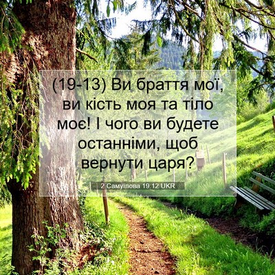 Picture 07 - 2 Самуїлова 19:12 UKR - (19-13) Ви браття мої, ви кість - Bible Verse Picture