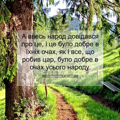 Picture 07 - 2 Самуїлова 3:36 UKR - А ввесь народ довідався - Bible Verse Picture