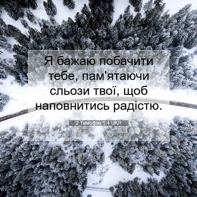 Picture 07 - 2 Тимофію 1:4 UKR - Я бажаю побачити тебе, - Bible Verse Picture