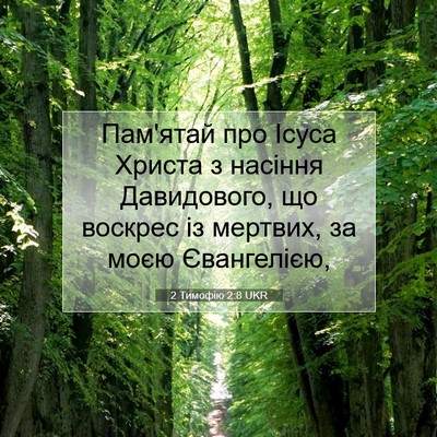 Picture 07 - 2 Тимофію 2:8 UKR - Пам'ятай про Ісуса Христа з - Bible Verse Picture
