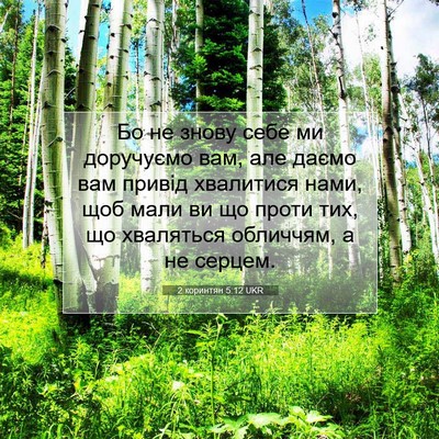 Picture 07 - 2 коринтян 5:12 UKR - Бо не знову себе ми - Bible Verse Picture