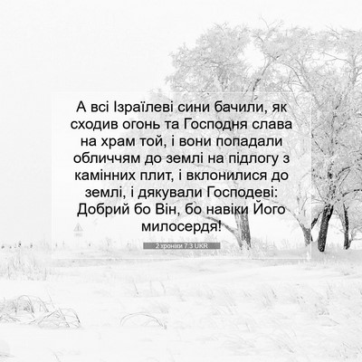 Picture 07 - 2 хроніки 7:3 UKR - А всі Ізраїлеві сини - Bible Verse Picture