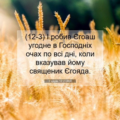 Picture 07 - 2 царів 12:2 UKR - (12-3) І робив Єгоаш угодне в - Bible Verse Picture