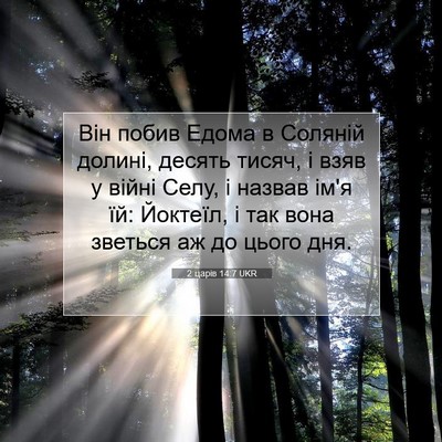 Picture 07 - 2 царів 14:7 UKR - Він побив Едома в Соляній - Bible Verse Picture