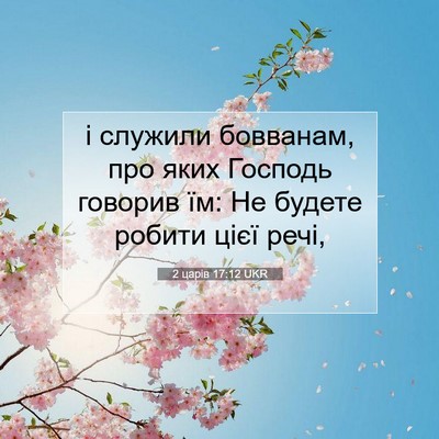 Picture 07 - 2 царів 17:12 UKR - і служили бовванам, про - Bible Verse Picture