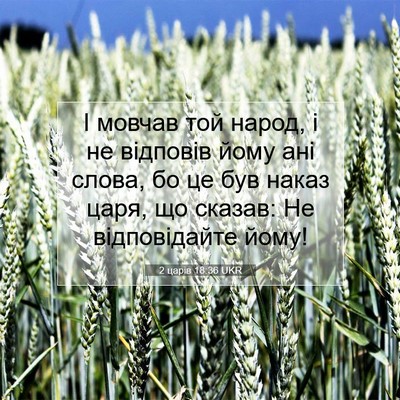 Picture 07 - 2 царів 18:36 UKR - І мовчав той народ, і не - Bible Verse Picture