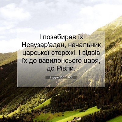 Picture 07 - 2 царів 25:20 UKR - І позабирав їх - Bible Verse Picture