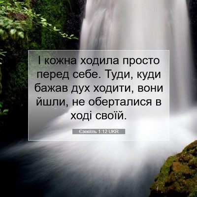 Picture 07 - Єзекіїль 1:12 UKR - І кожна ходила просто - Bible Verse Picture