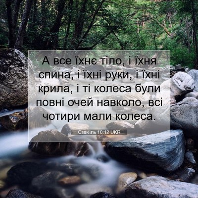 Picture 07 - Єзекіїль 10:12 UKR - А все їхнє тіло, і їхня - Bible Verse Picture