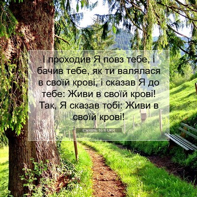 Picture 07 - Єзекіїль 16:6 UKR - І проходив Я повз тебе, і - Bible Verse Picture