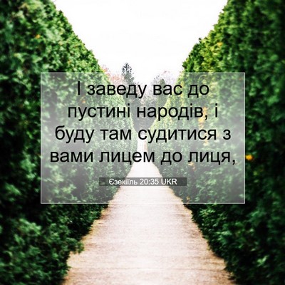 Picture 07 - Єзекіїль 20:35 UKR - І заведу вас до пустині - Bible Verse Picture