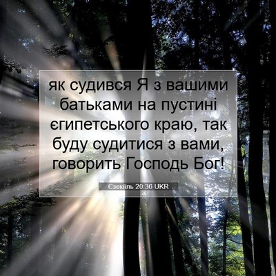 Picture 07 - Єзекіїль 20:36 UKR - як судився Я з вашими - Bible Verse Picture