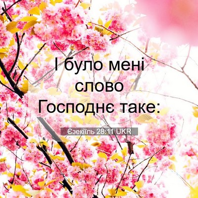 Picture 07 - Єзекіїль 28:11 UKR - І було мені слово Господнє - Bible Verse Picture