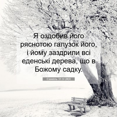 Picture 07 - Єзекіїль 31:9 UKR - Я оздобив його ряснотою - Bible Verse Picture