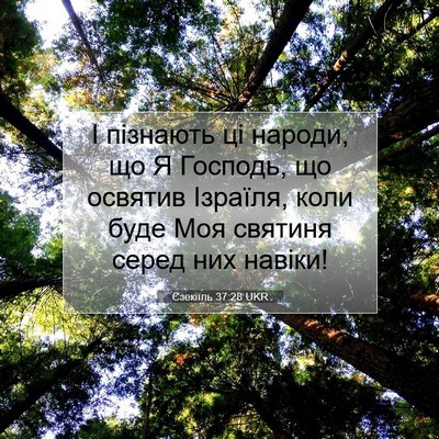 Picture 07 - Єзекіїль 37:28 UKR - І пізнають ці народи, що Я - Bible Verse Picture
