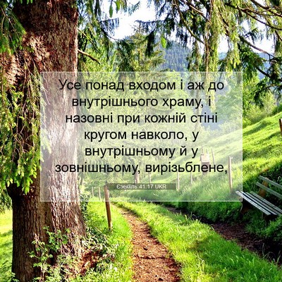 Picture 07 - Єзекіїль 41:17 UKR - Усе понад входом і аж до - Bible Verse Picture